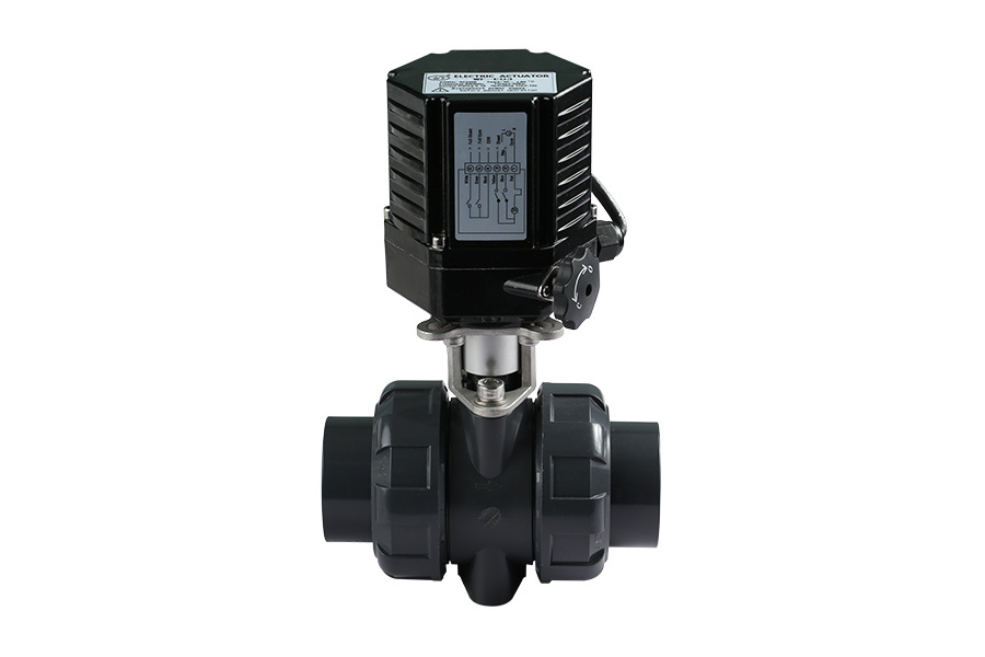 UPVC电动双由令球阀