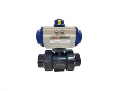 支架一体式气动双由令球阀